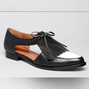 Rebecca Minkoff Macy Black Wingtip Oxford Loafers Size 9